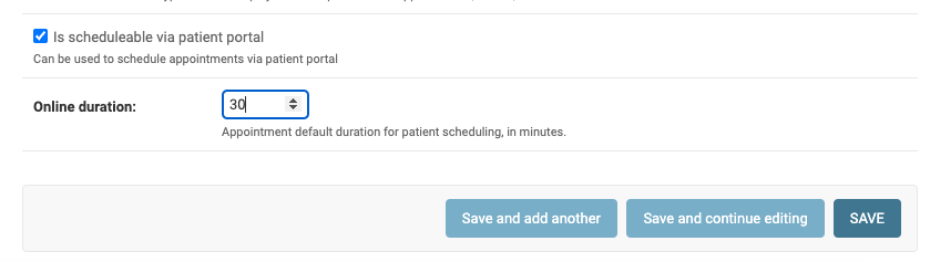 scheduling settings